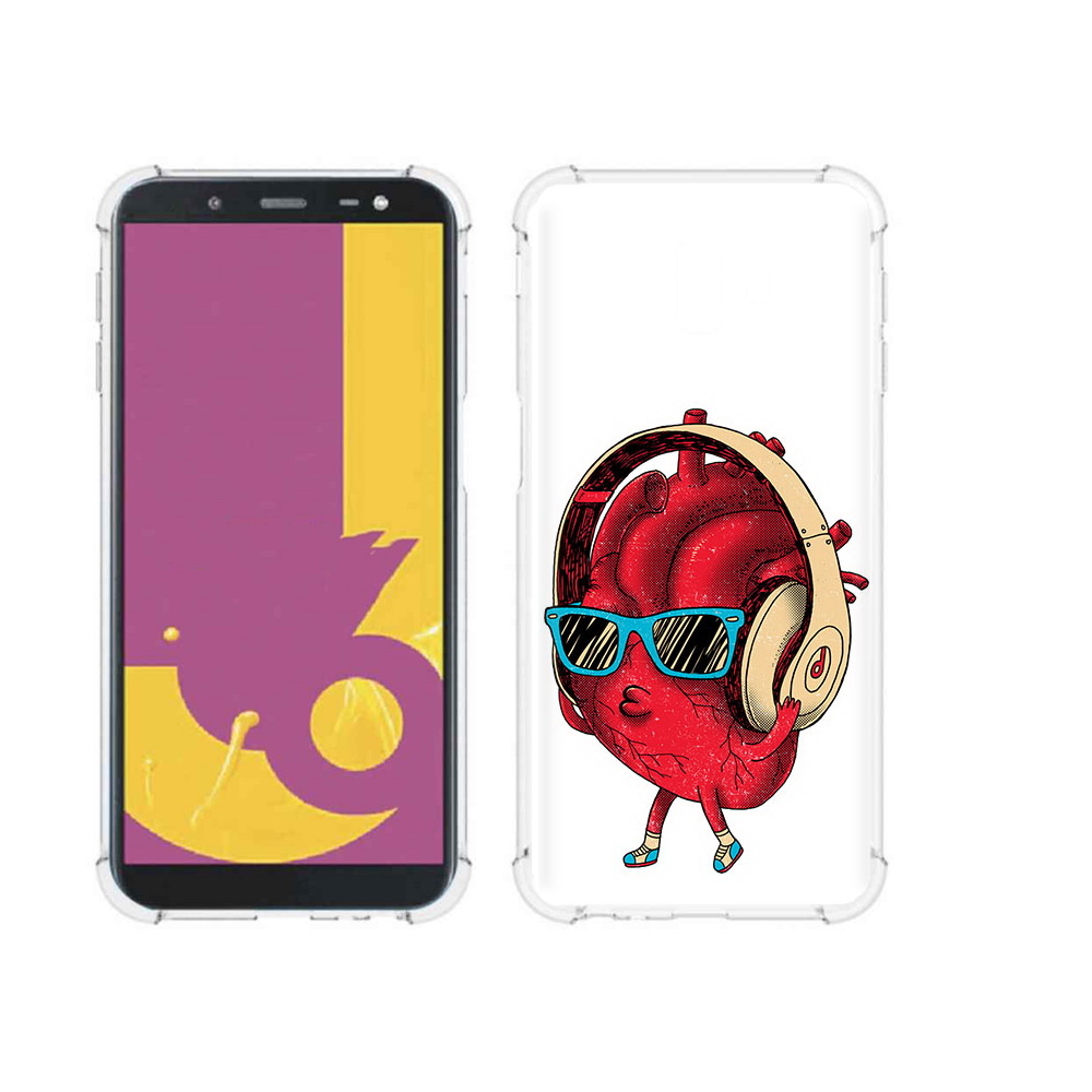 

Чехол MyPads Tocco для Samsung Galaxy J6+ (2018) слушай сердце (PT119175.557.609), Прозрачный, Tocco