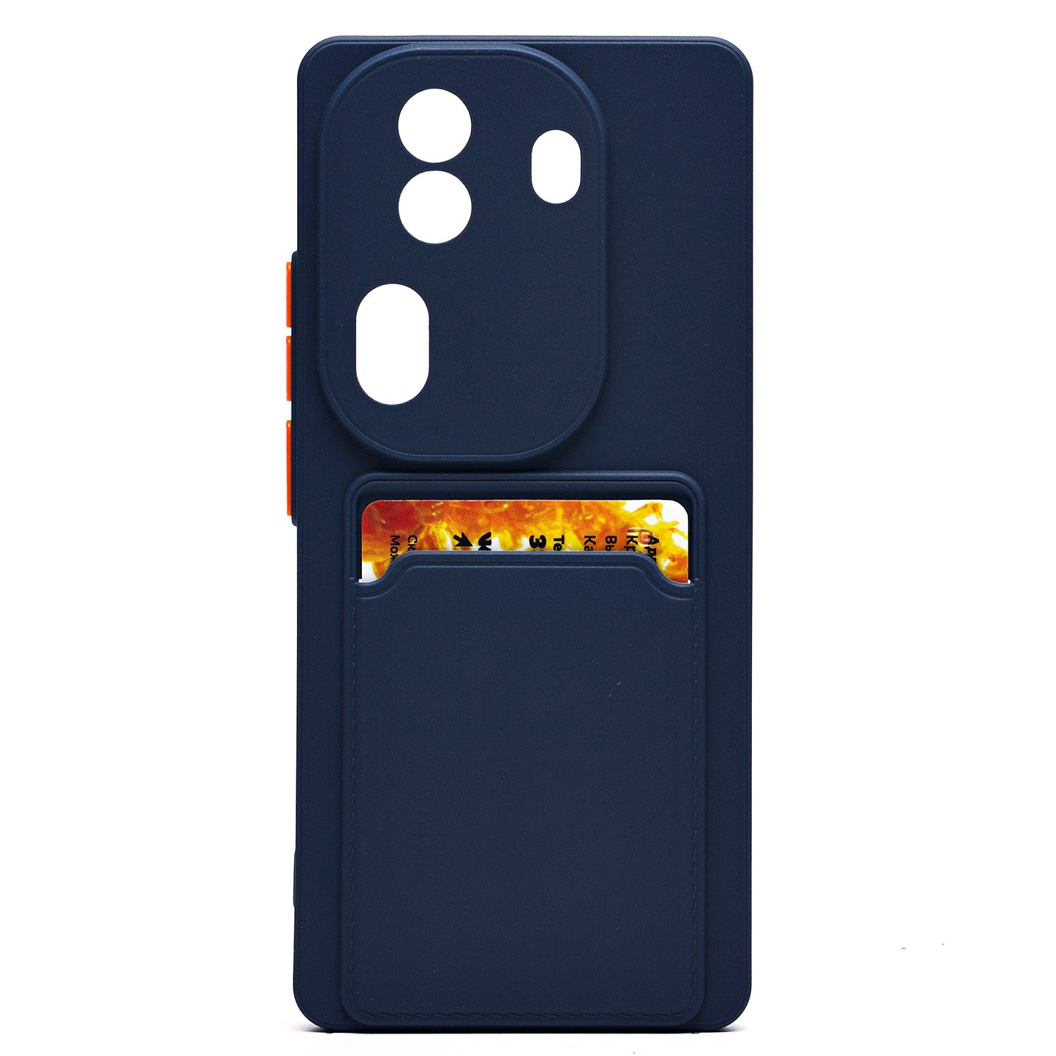 

Чехол Oppo Reno 11 Pro силиконовый с картхолдером 9 <темно-синий>