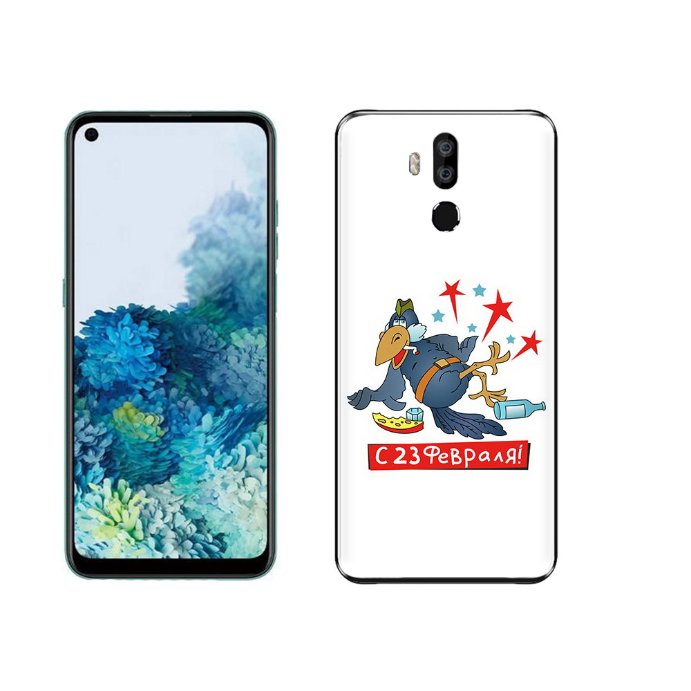 

Чехол MyPads Tocco для Oukitel K9 23 февраля веселая птица, Прозрачный, Tocco