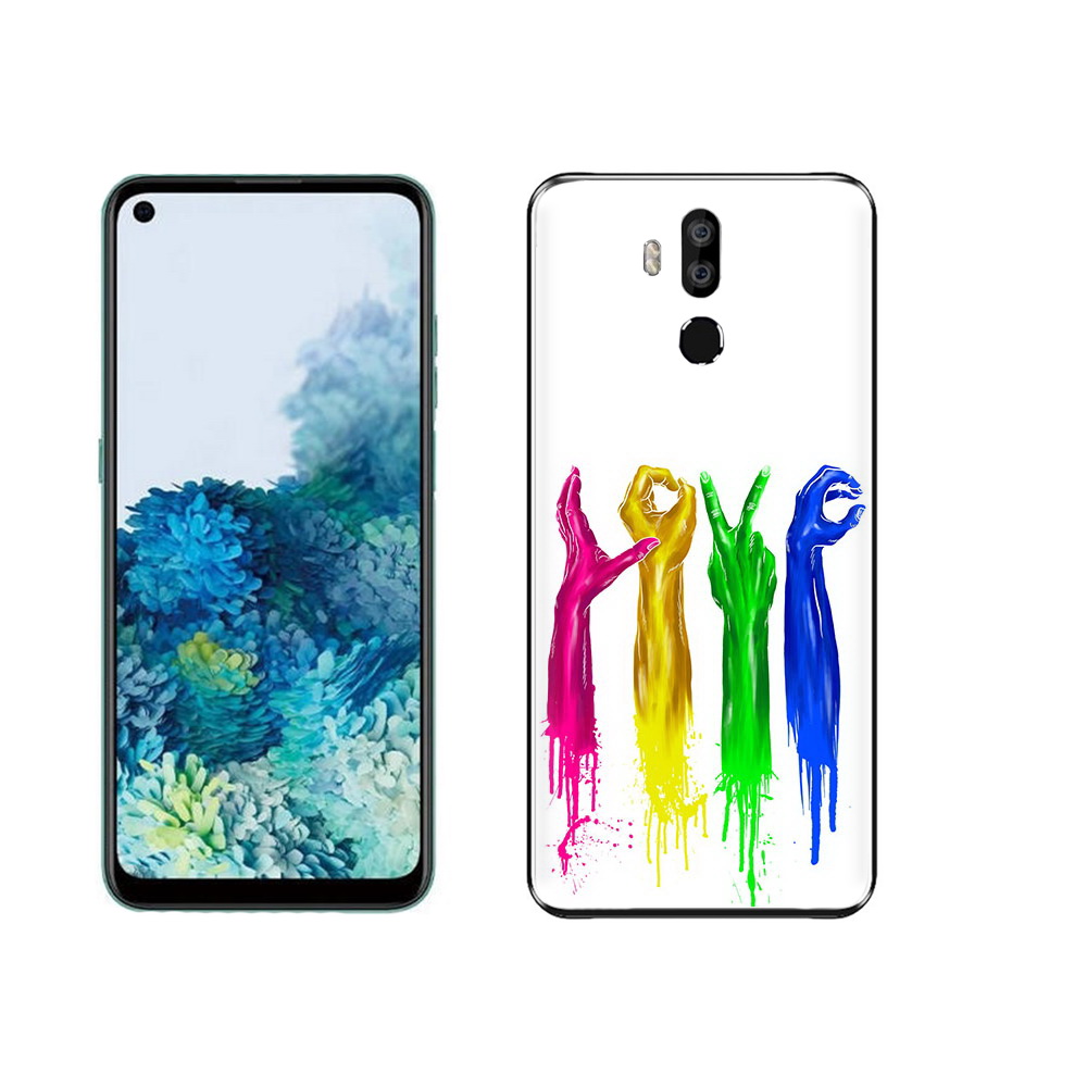 

Чехол MyPads Tocco для Oukitel K9 яркие руки love, Прозрачный, Tocco