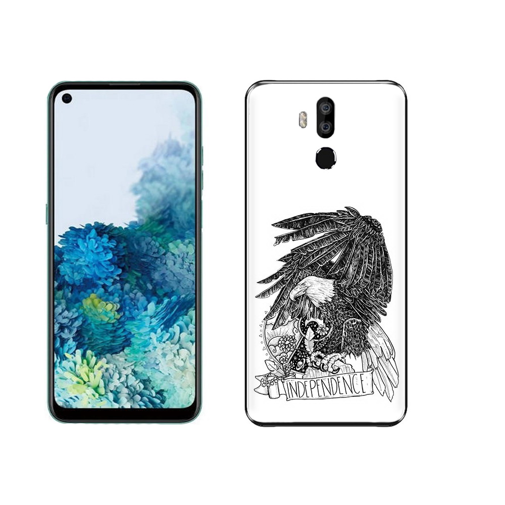 

Чехол MyPads Tocco для Oukitel K9 черно белый сокол, Прозрачный, Tocco