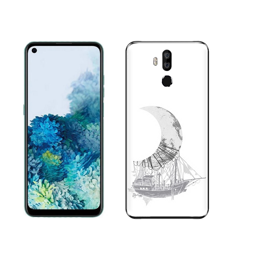 

Чехол MyPads Tocco для Oukitel K9 черно белый корабль полумесяц, Прозрачный, Tocco