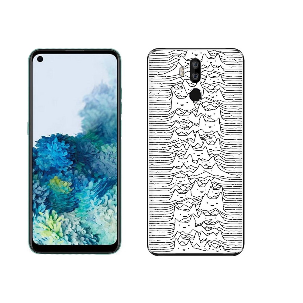 

Чехол MyPads Tocco для Oukitel K9 черно белые коты 3D, Прозрачный, Tocco