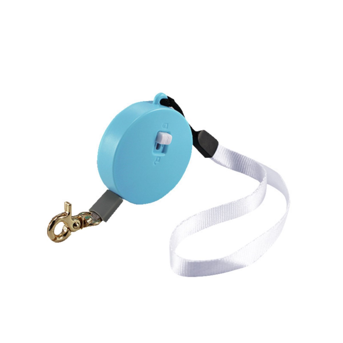 Поводок-рулетка для собак Bentfores, с петлей на руку, голубой, нейлон, пластик, 2 м