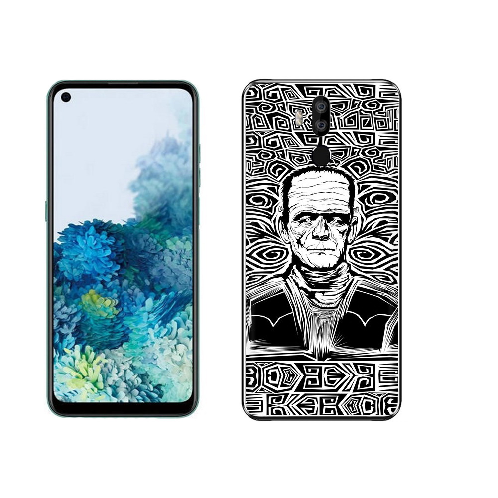 

Чехол MyPads Tocco для Oukitel K9 франкенштейн черно белый, Прозрачный, Tocco