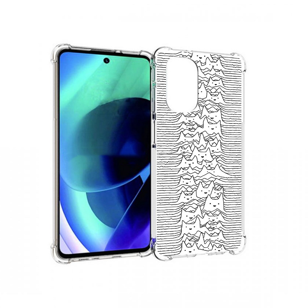 

Чехол MyPads Tocco для Motorola Moto G51 черно белые коты 3D (PT227078.365.682), Прозрачный, Tocco