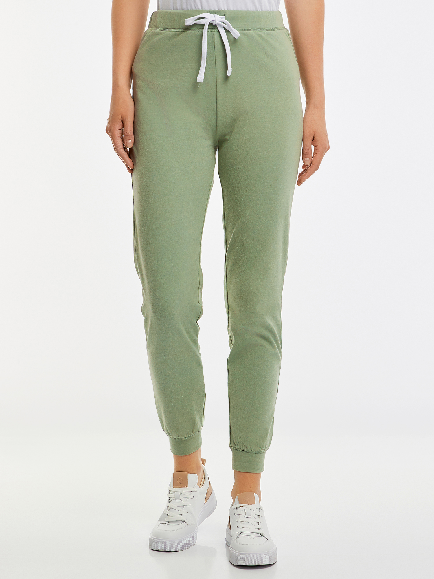 Спортивные брюки женские oodji 16701082 зеленые XL