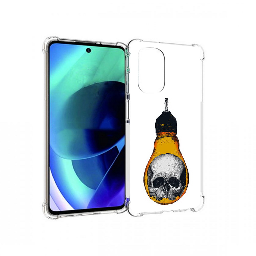 

Чехол MyPads Tocco для Motorola Moto G51 череп в лампочке (PT227078.365.676), Прозрачный, Tocco
