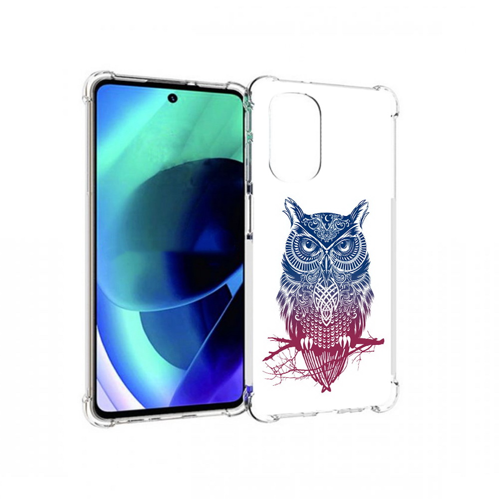 

Чехол MyPads Tocco для Motorola Moto G51 хиппи сова (PT227078.365.664), Прозрачный, Tocco