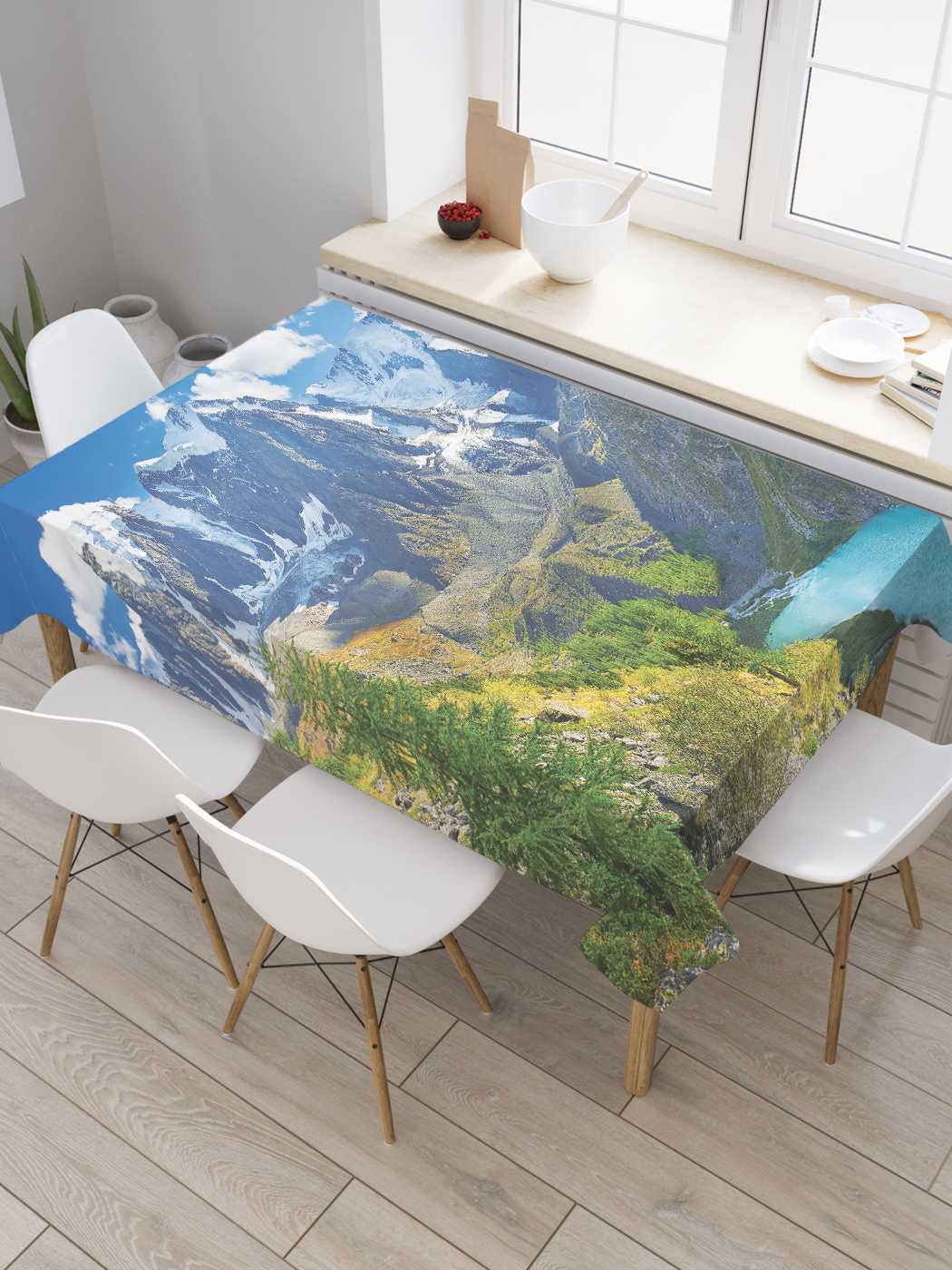 

Скатерть прямоугольная JoyArty "Любовь к природе" из сатена, 120x145 см, Синий, Любовь к природе