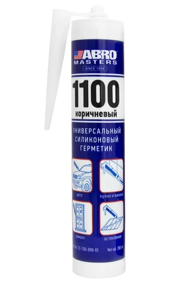 

ABRO Герметик универсальный силиконовый коричневый (280мл) "ABRO Masters" (ABRO)