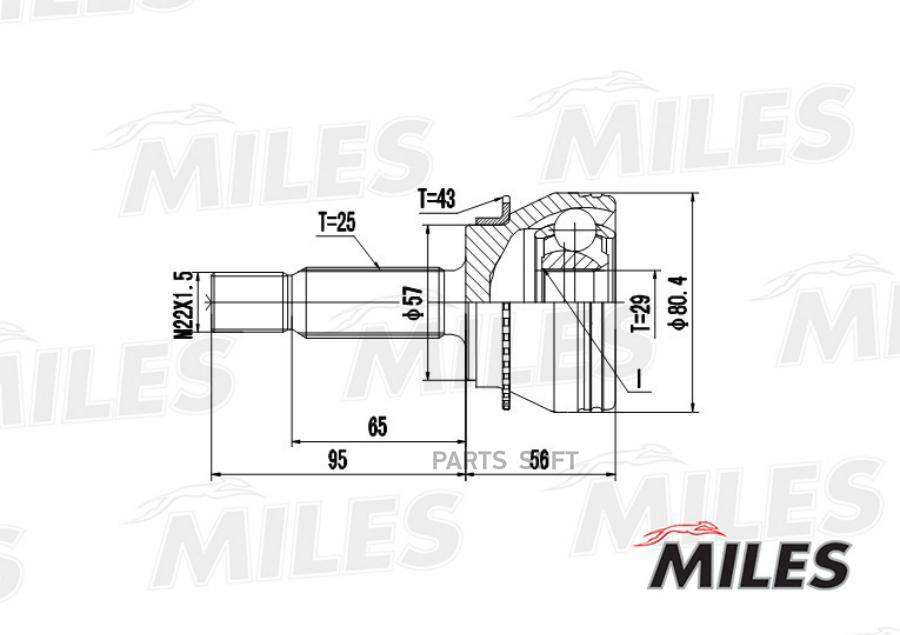 

ШРУС наружный MITSUBISHI OUTLANDER 2.0-2.4 03- (с ABS) (GSP 839112) GA20273