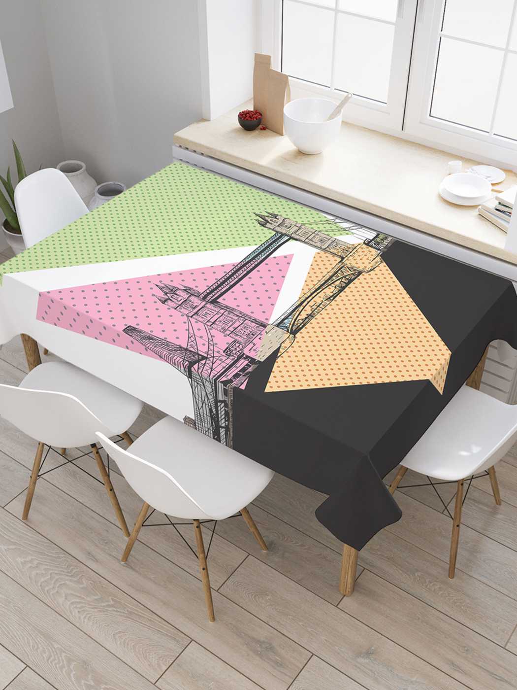 

Скатерть прямоугольная JoyArty "Мечты Лондона" из сатена, 120x145 см, Серый, Мечты Лондона