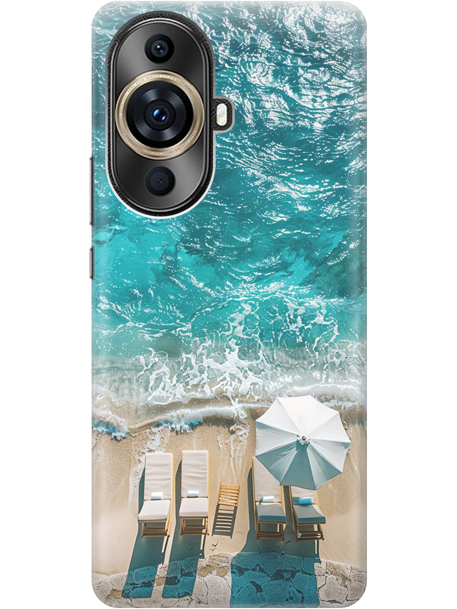 

Силиконовый чехол на Huawei nova 11 Pro / Ultra с принтом "Лазурное море", Прозрачный;голубой;бежевый, 769390241