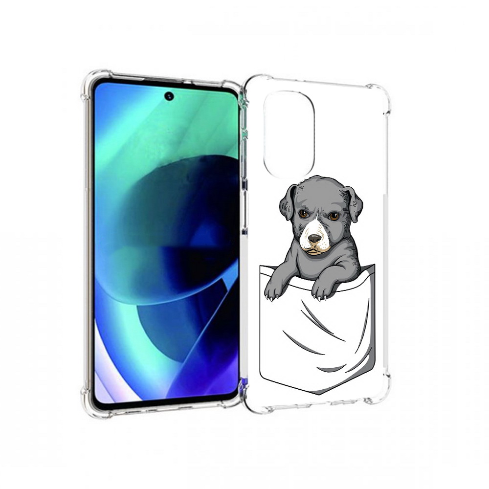 

Чехол MyPads Tocco для Motorola Moto G51 собачка в кармане (PT227078.365.611), Прозрачный, Tocco