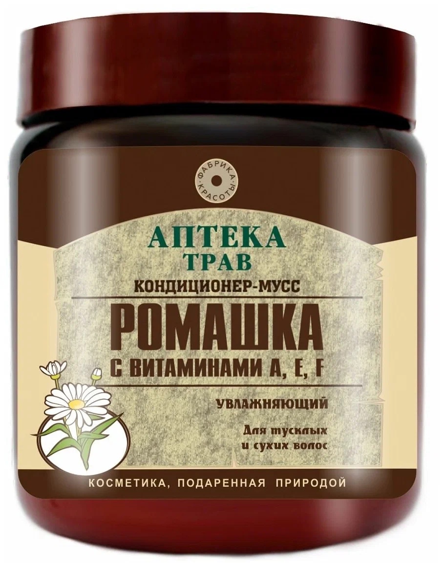 

Кондиционера-мусс Фабрика красоты Ромашка с витаминами А, E, F 500 мл