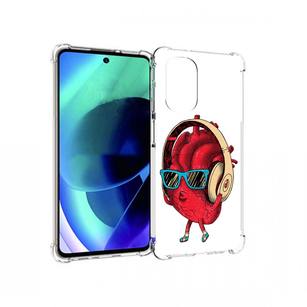 

Чехол MyPads Tocco для Motorola Moto G51 слушай сердце (PT227078.365.609), Прозрачный, Tocco