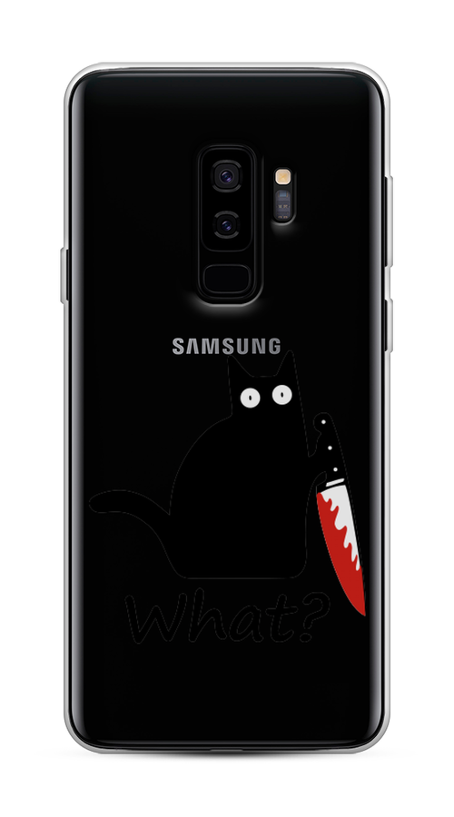 

Чехол на Samsung Galaxy S9 Plus "Котик с ножом", Черный;красный, 25850-6