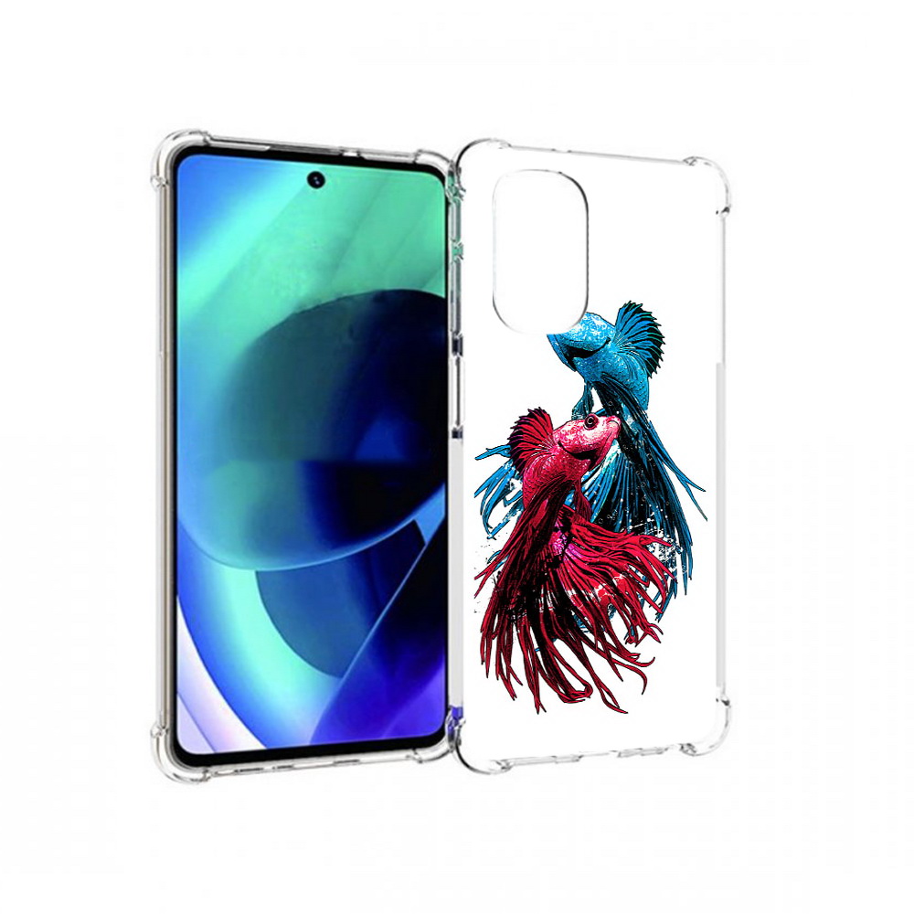 

Чехол MyPads Tocco для Motorola Moto G51 рыбы петушки (PT227078.365.592), Прозрачный, Tocco