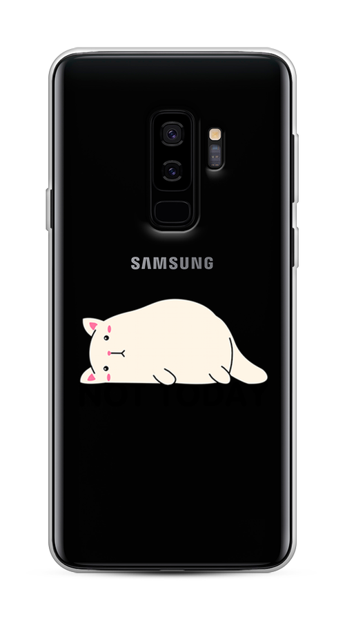 

Чехол на Samsung Galaxy S9 Plus "Cat not today", Белый;розовый;черный, 25850-1