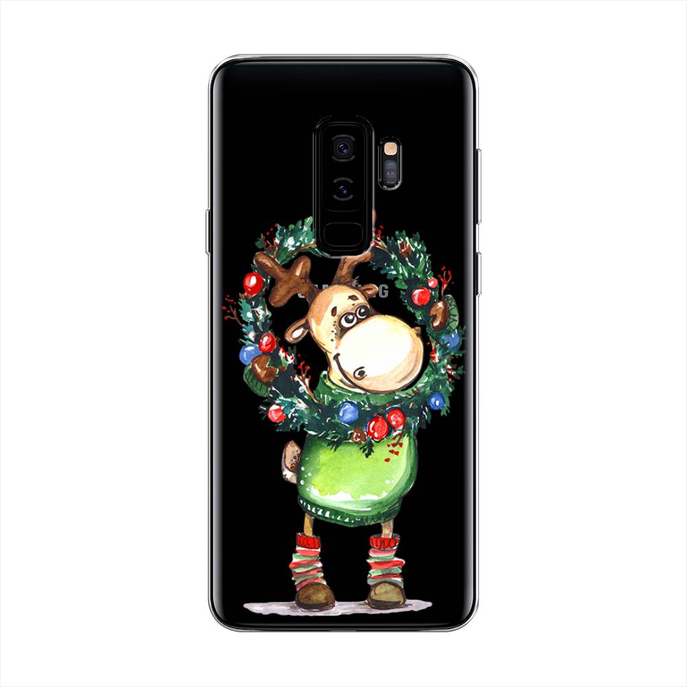 

Чехол на Samsung Galaxy S9 Plus "Олень с новогодним венком", 25850-4