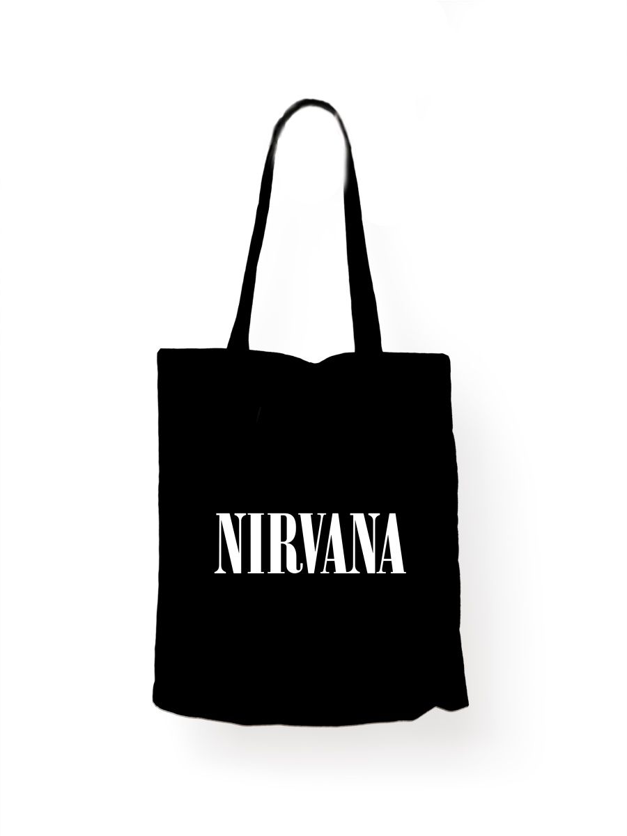 Шоппер унисекс СувенирShop Nirvana/Кобейн 9N, черный