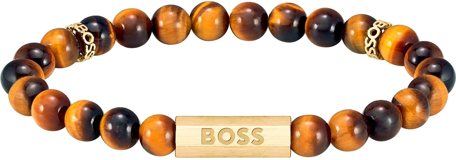 Браслет из стали р. 19 HUGO BOSS 1580661M, тигровый глаз