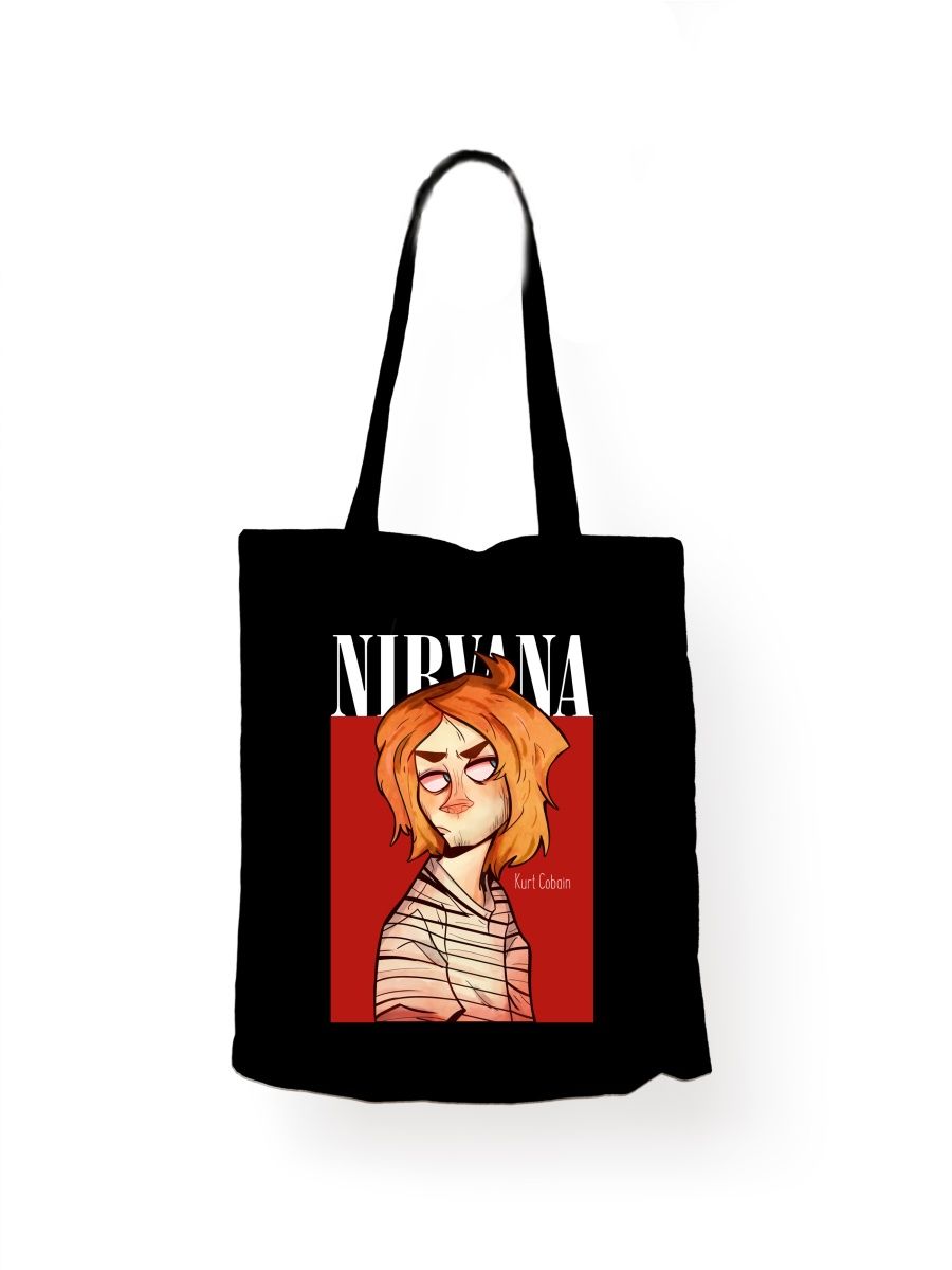 Шоппер унисекс СувенирShop Nirvana/Кобейн 6, черный