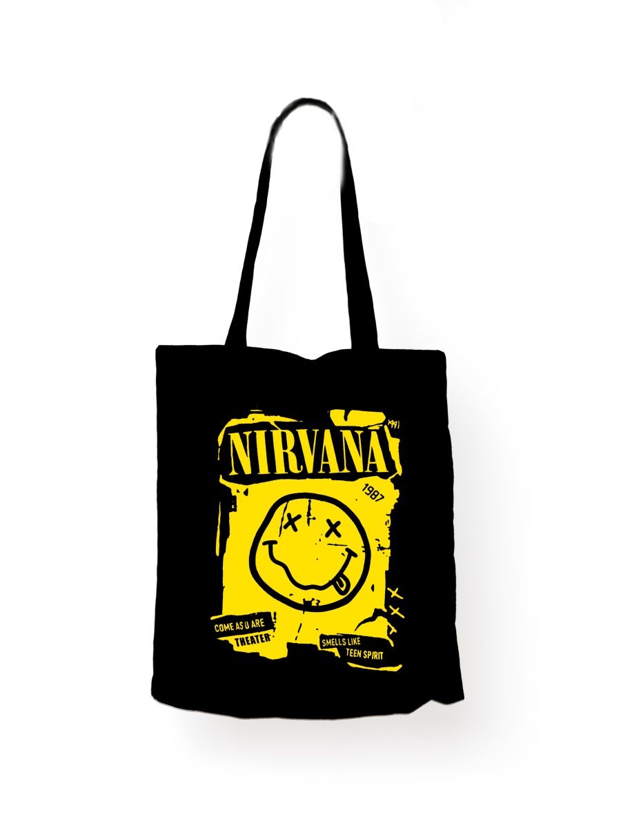 

Шоппер унисекс СувенирShop Nirvana/Кобейн 5, черный, Nirvana/Кобейн 5