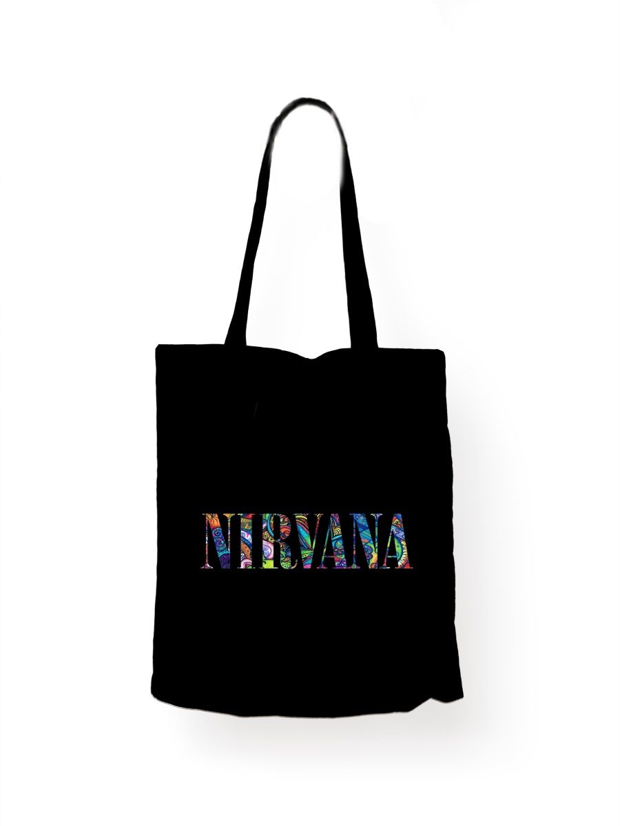 Шоппер унисекс СувенирShop Nirvana/Кобейн 2, черный