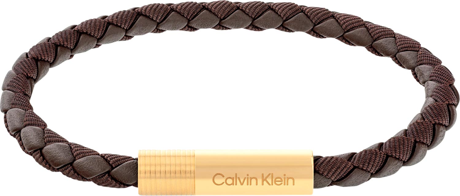 Браслет из кожи/текстиля/стали р. 19,5 Calvin Klein 35100027