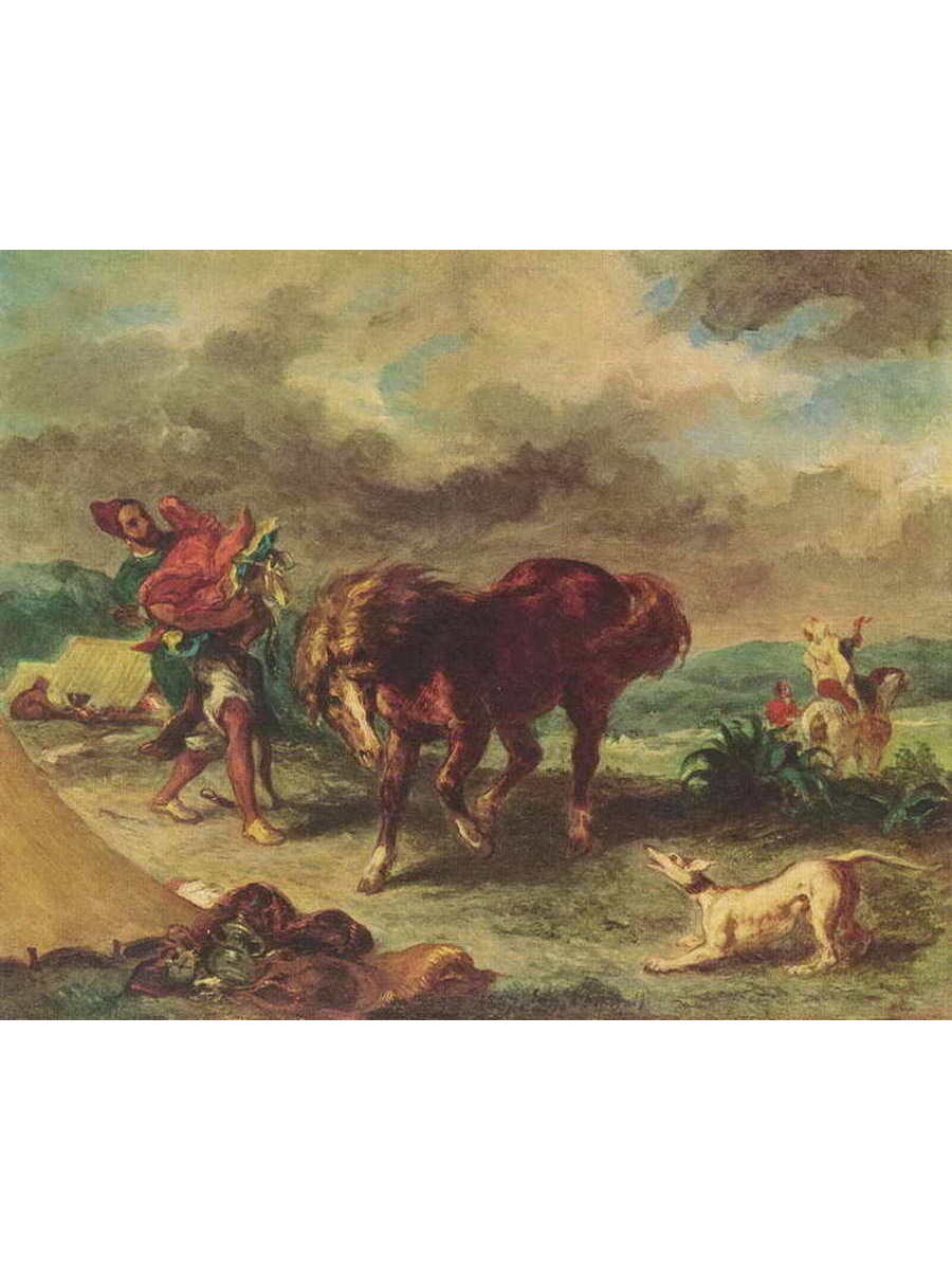 

Постер DRABS A3 Делакруа Эжен 1798 - 1863 Марроканец и его конь