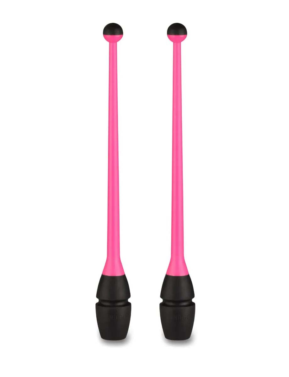 Булавы для гимнастики INDIGO IN019 45 см, розовый/черный
