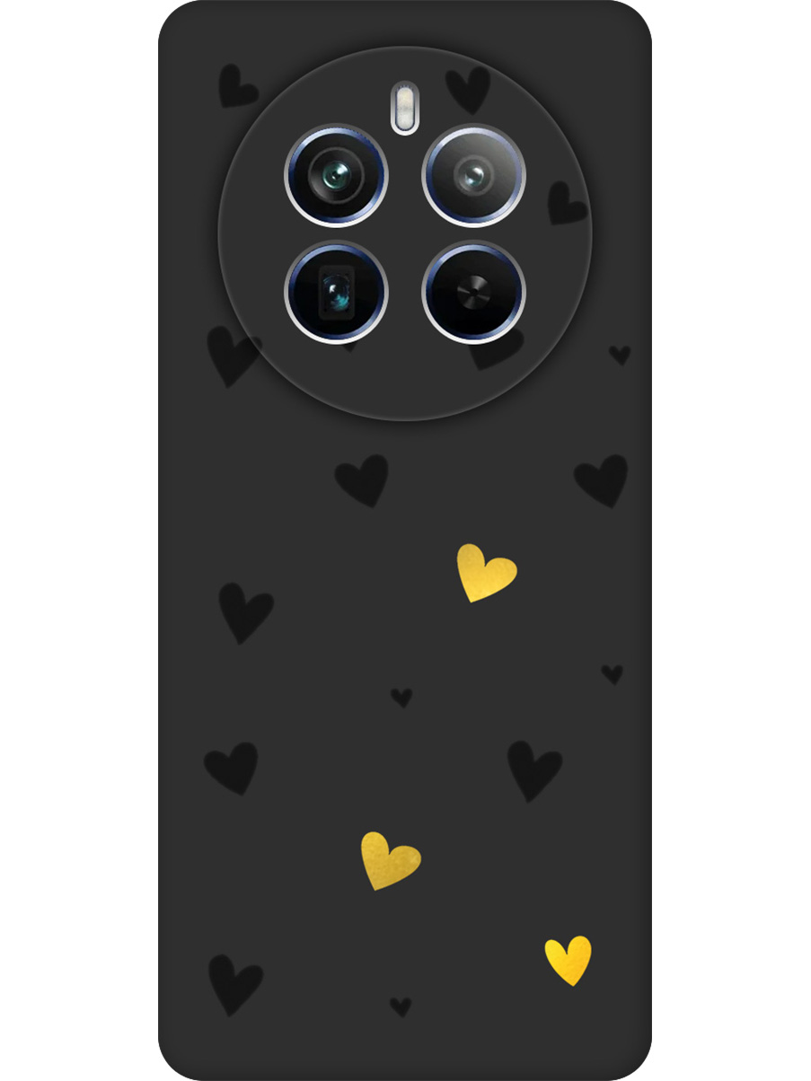 

Силиконовый чехол на Realme 12 Pro 5g / 12 Pro+ 5g с принтом матовый черный 830636, Черный;золотистый, 782631891