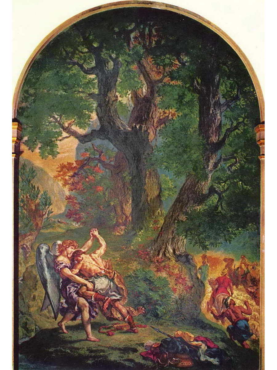 

Постер DRABS A3 Делакруа Эжен 1798 - 1863 Борьба Иакова с ангелом