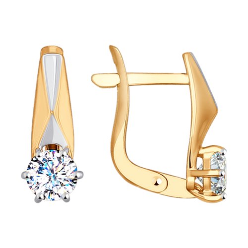 

Серьги из золота TEO MAORI 8027430-4, фианит, 8027430-4