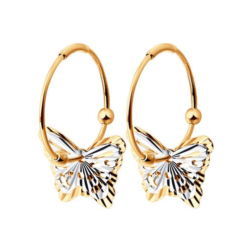 

Серьги конго из золота TEO MAORI 8021328-4, 8021328-4