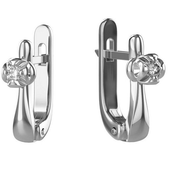 

Серьги из золота TEO MAORI 8Зс-2678, бриллиант, 8Зс-2678