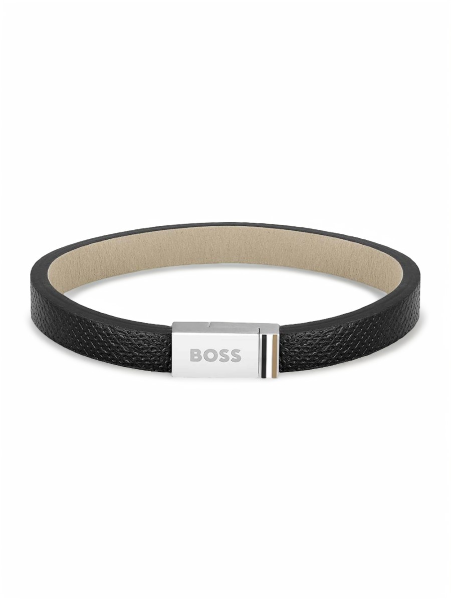 Браслет из кожи/стали р. 20 HUGO BOSS 1580336M