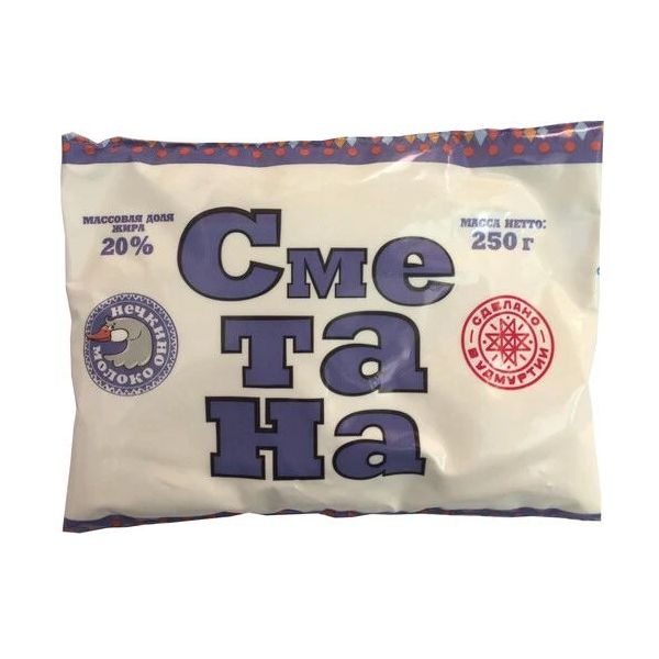 

Сметана Нечкино-молоко 20% БЗМЖ 450 г