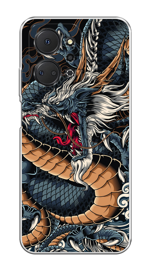 

Чехол на Honor X7A/X7A Plus "Japanese Dragon", Коричневый;черный;синий, 6121850-1