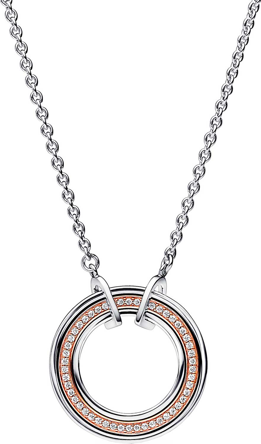 

Колье из серебра 50 см Pandora 382772C01, фианит, 382772C01