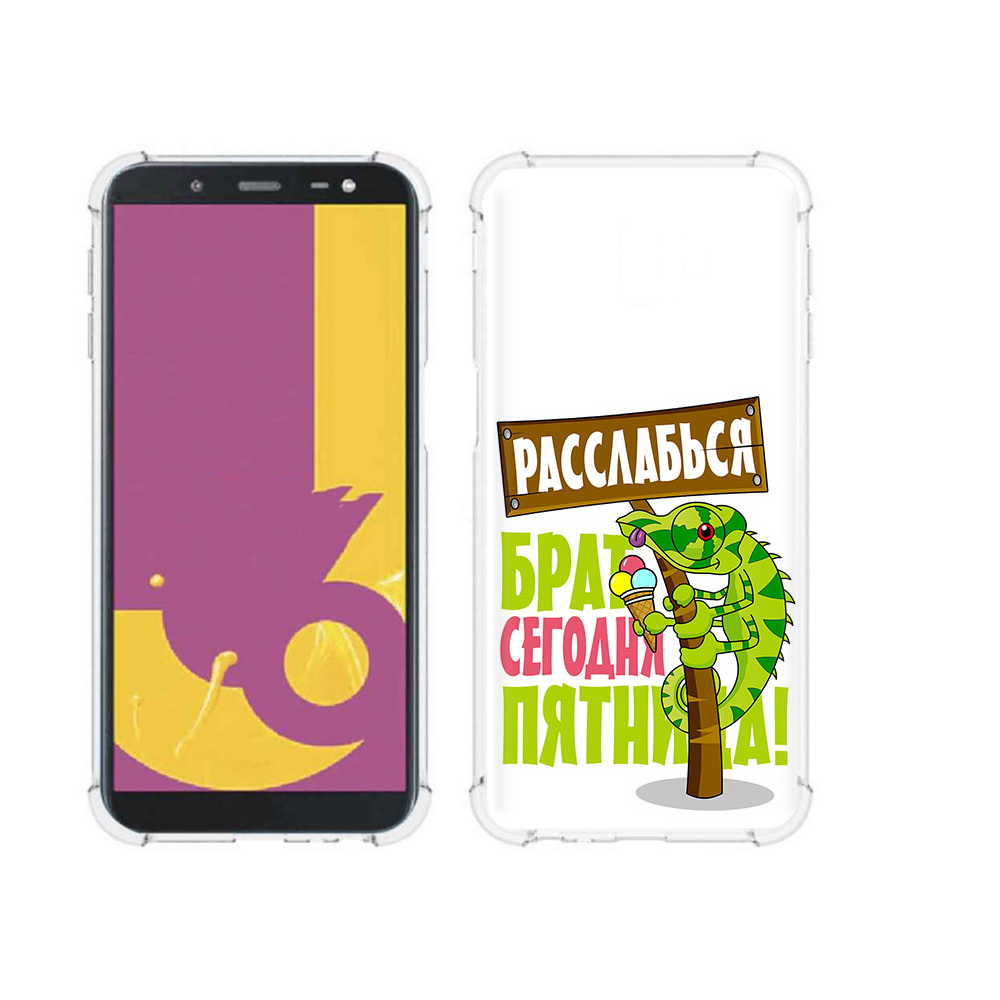 

Чехол MyPads Tocco для Samsung Galaxy J6+ (2018) пятница (PT119175.557.562), Прозрачный, Tocco