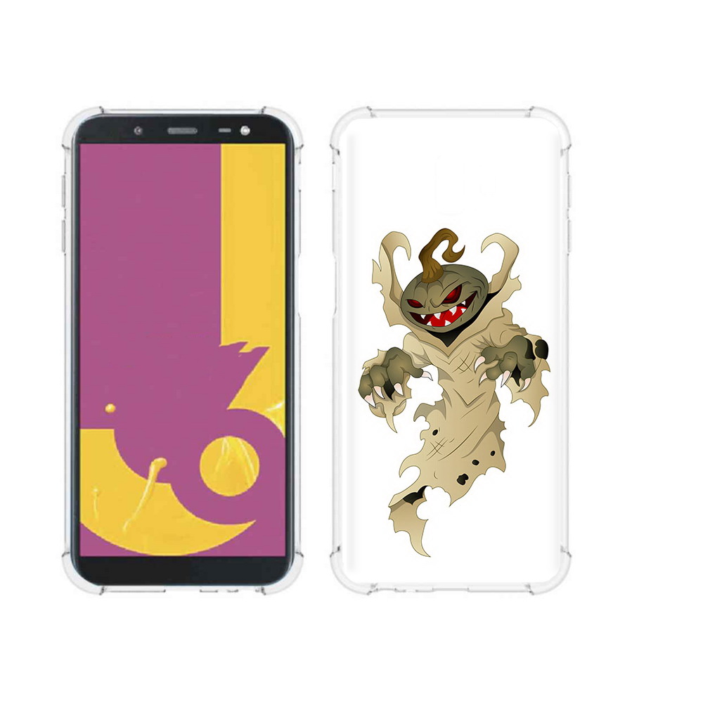 

Чехол MyPads Tocco для Samsung Galaxy J6+ (2018) призрак хэллоуина (PT119175.557.555), Прозрачный, Tocco