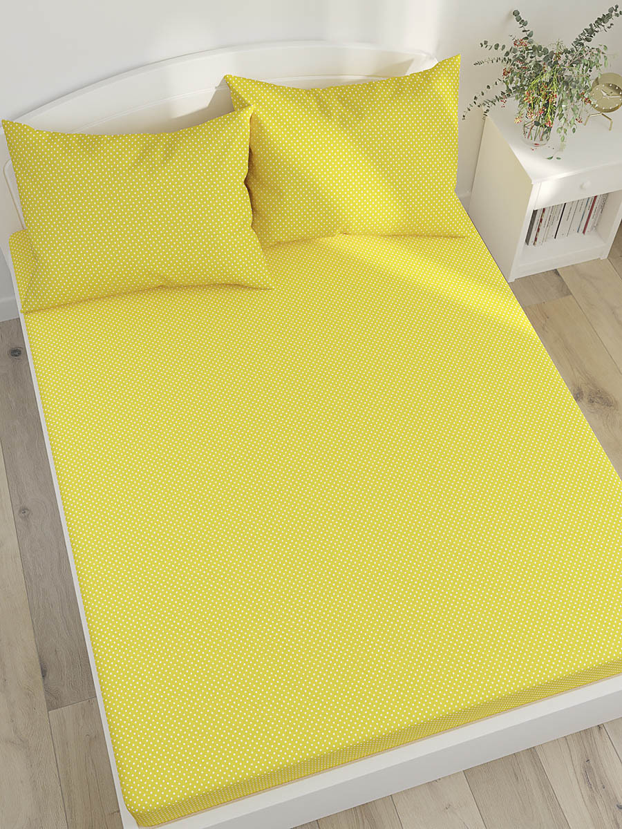 

Простынь Сказка Солнышко 240х215 см евро, Желтый