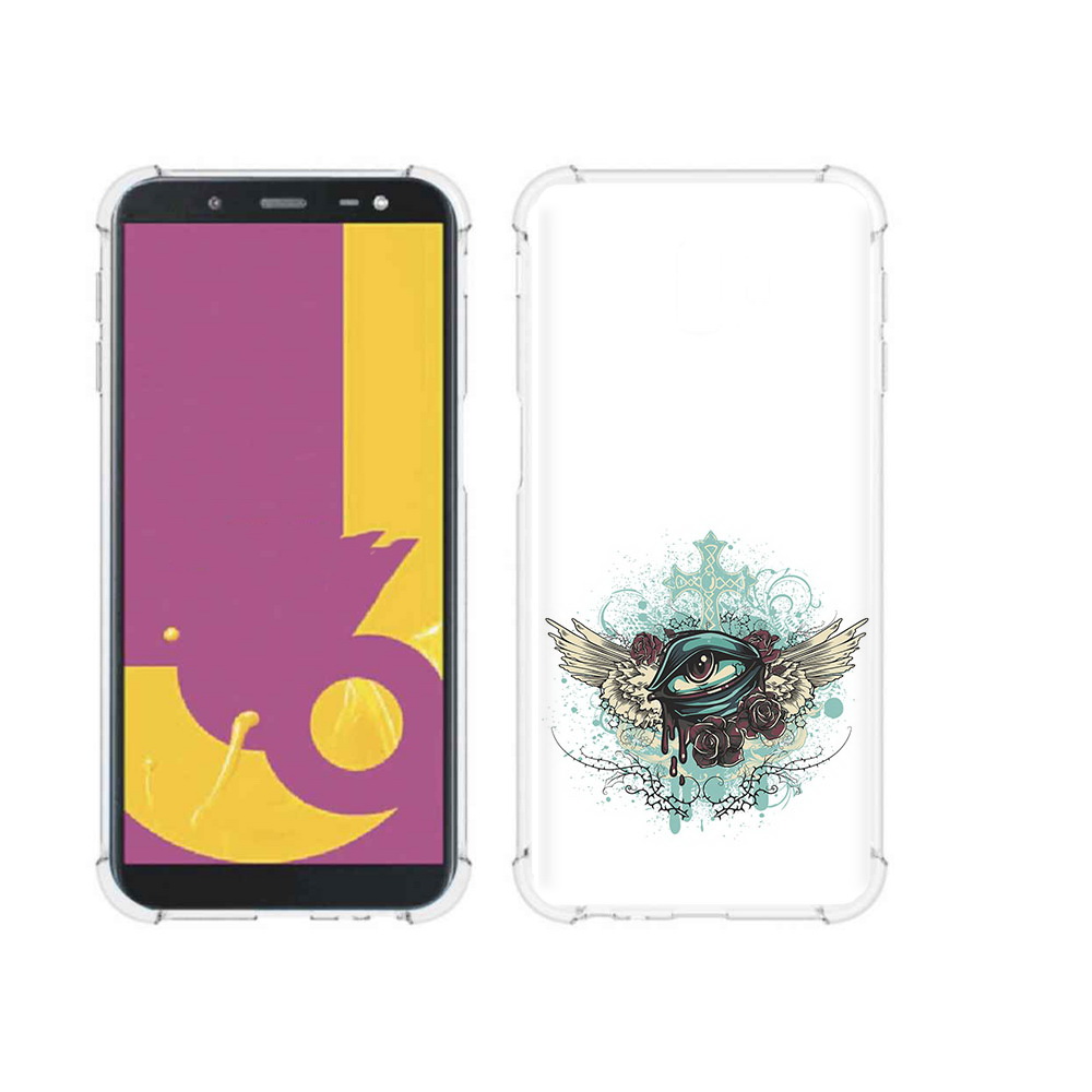 

Чехол MyPads Tocco для Samsung Galaxy J6+ (2018) плачущий глаз с крыльями, Прозрачный, Tocco