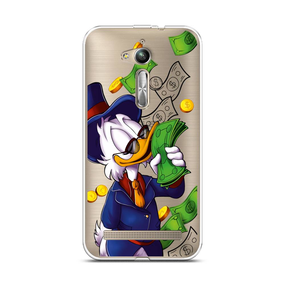 

Чехол на Asus Zenfone GO ZB500KG/500KL "Scrooge McDuck with Money", Синий;зеленый;белый, 42250-6