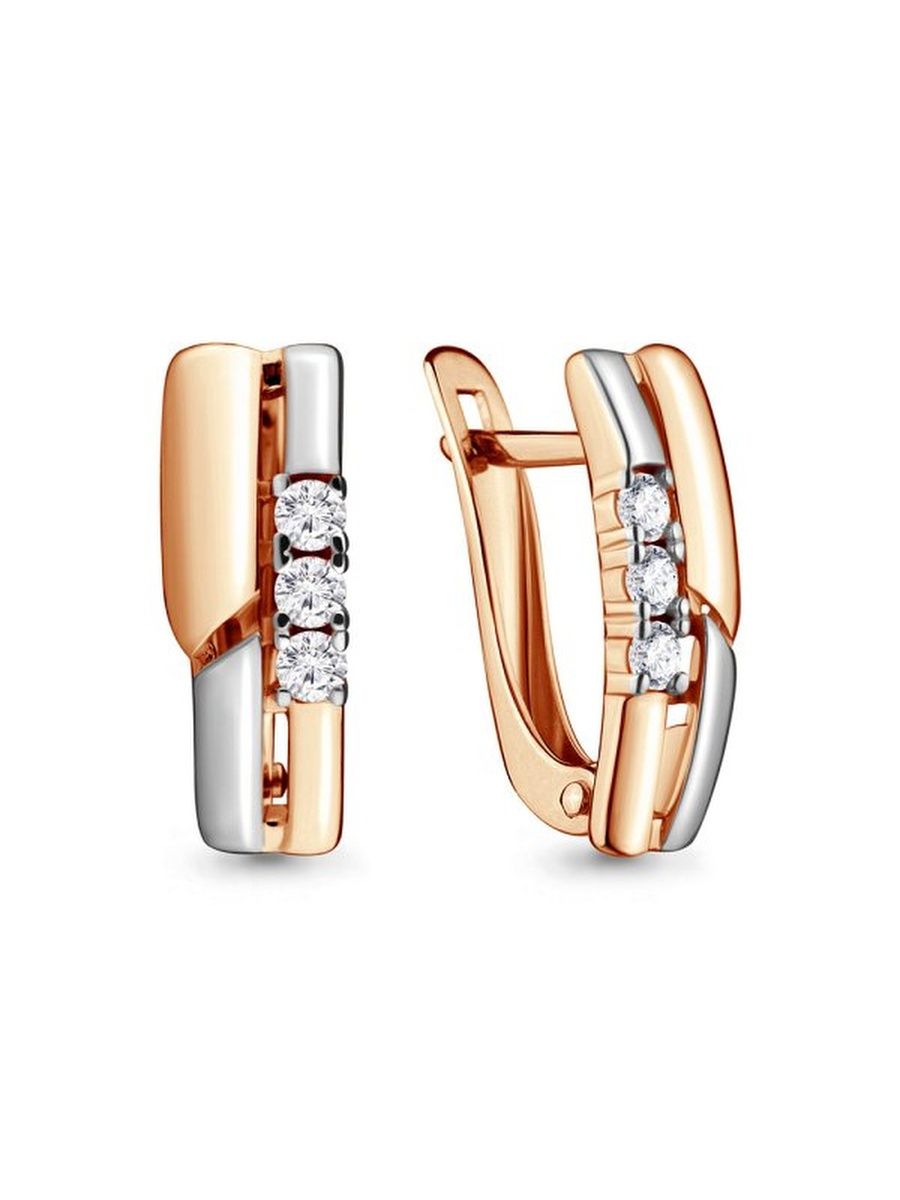 

Серьги из золота TEO MAORI 846617.8, фианит, 846617.8