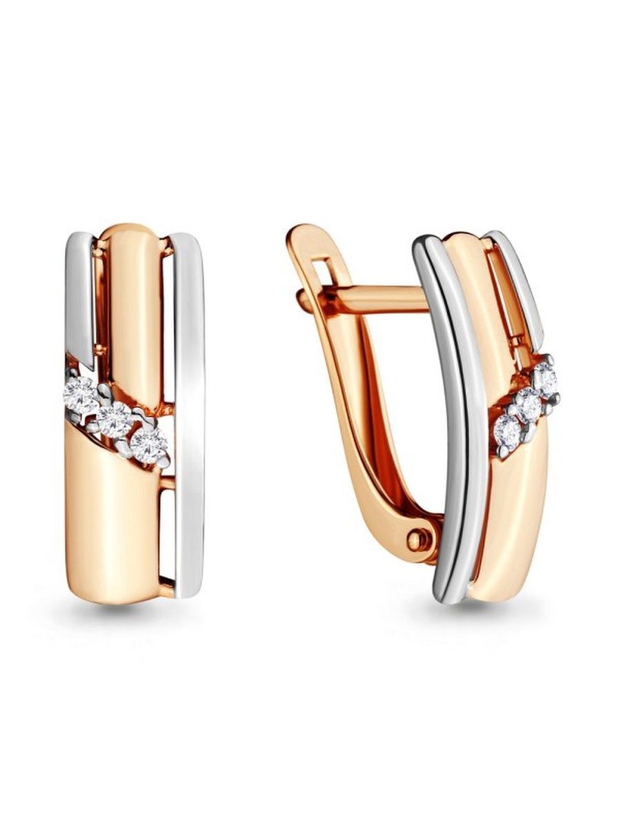 

Серьги из золота TEO MAORI 846614.8, фианит, 846614.8