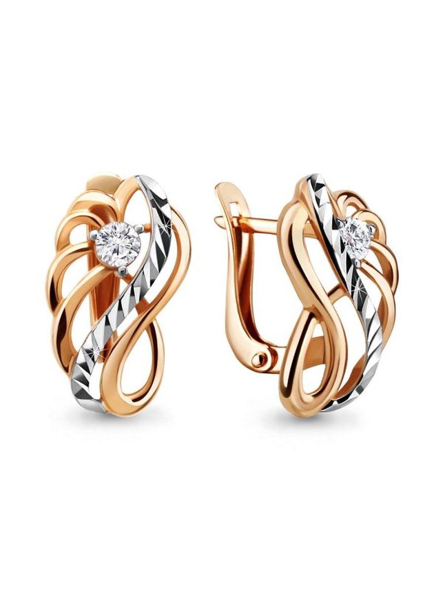 

Серьги из золота TEO MAORI 846514.8, фианит, 846514.8
